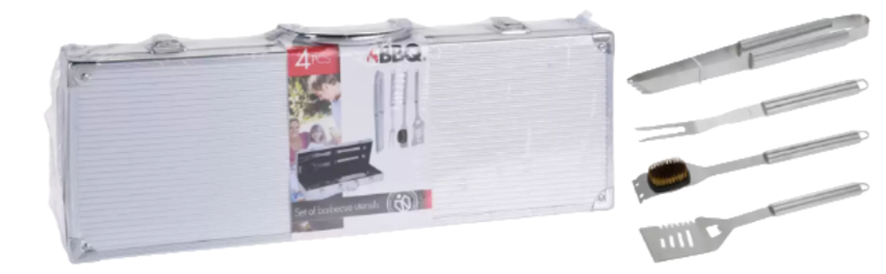 BBQ 4-delige Gereedschapsset