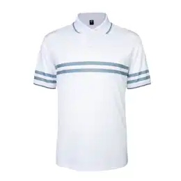 Pique Printed Stripe Tennispolo