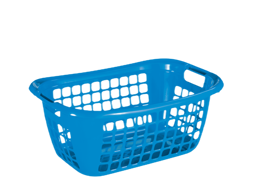 Basic wasmand 55cm laag blauw