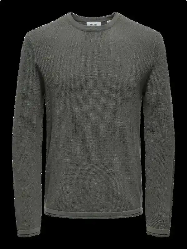 Only & Sons Felix Reg 12 Trui - Heren Sweater - Castor Gray