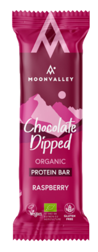 Organic Protein Bar Chocolate-Dipped Raspberry