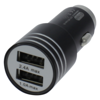 Autolader (2xUSB) Zwart