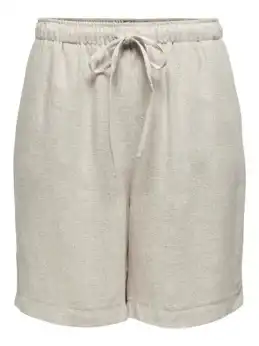 Sista MW Pull-Up Linen Blend Shorts