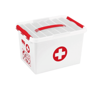 Q-line EHBO doos met inzet 22L wit rood