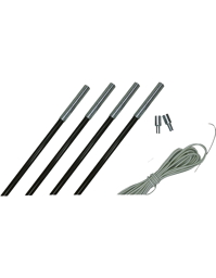 Fiberglas stokkenset 9,5 mm