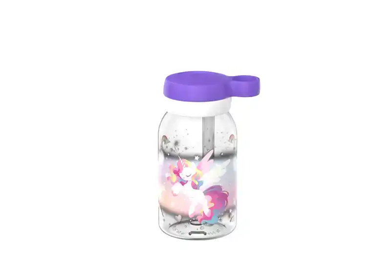 Mepal Campus Drinkfles met Rietje 450 ml - Unicorn Glow