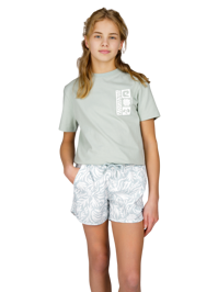 Tulya-Print Girls Swim Shorts