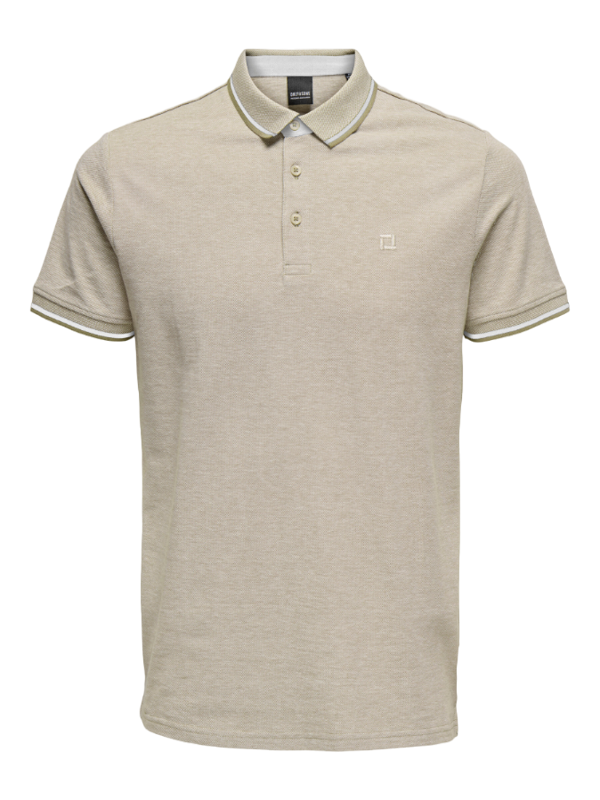 Only & Sons Poloshirt Onsfletcher Slim Ss Polo Noos 22024827 Chinchilla/chinchilla Mannen Maat - S