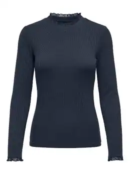 Leslie L/S Lace Mix Top Jrs