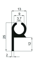 Tentrail met Hoek 2.5 meter 5 Stuks