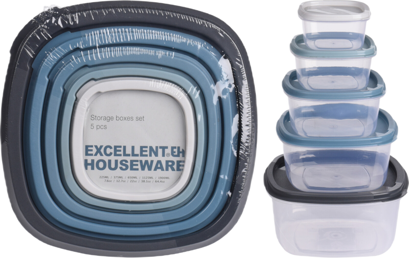 Excellent Houseware Voorraaddoos 5dlg