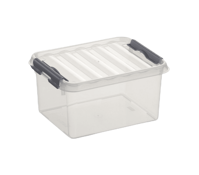 Q-line opbergbox 2L transp./metaal