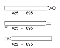 Verandastang 22/25mm 170-250cm