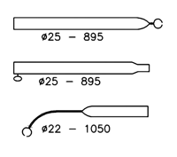 Voortentspanstok 25/22 mm 210-275cm Alu.