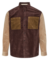 Aklois Corduroy Colorblock Shirt