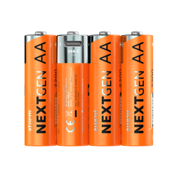NextGen AA Batterijen USB-C Oplaadbaar - 4 Stuks