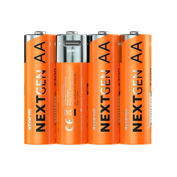 NextGen AA Batterijen USB-C Oplaadbaar - 4 Stuks