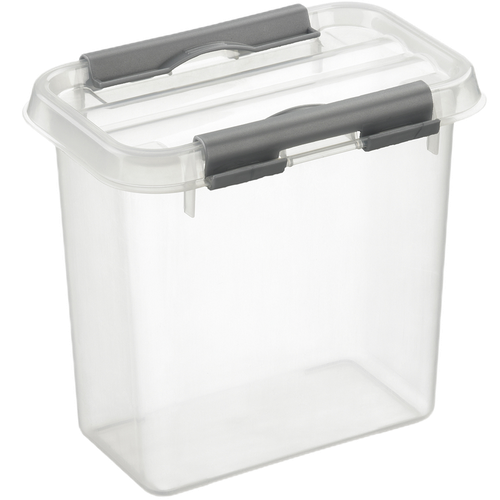 Q-line opbergbox 1,1L transp./metaal