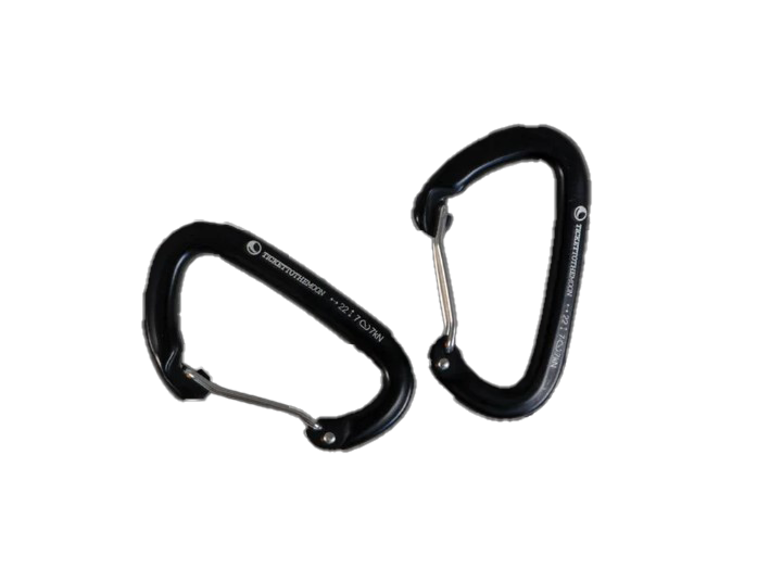 2x Aluminium carabiner 10kn