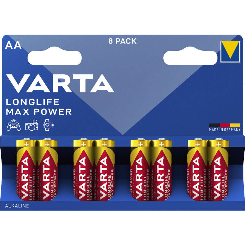 Longlife Max Power AA 8-pack Batterijen