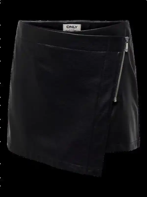 Only Broek Onlcollie Hw Faux Leather Skort Pnt 15331872 Black Dames Maat - XXL